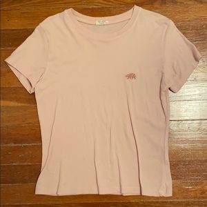 Pink with bear logo tshirt